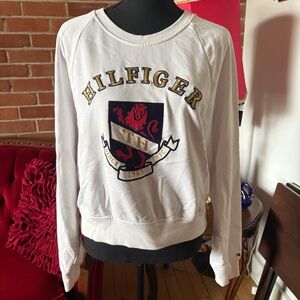 Tommy Hilfiger White Graphic Long Sleeve Hoodie